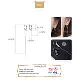 Trustdavis 925 Silver Gothic Chain Hoop Earrings For Women