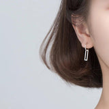 Trustdavis 925 Silver Gothic Chain Hoop Earrings For Women
