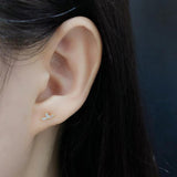 925 Silver Butterfly Star Queen CZ Stud Earrings Wedding Jewelry
