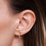 925 Silver Colorful CZ Stud Earrings Women Fine Jewelry