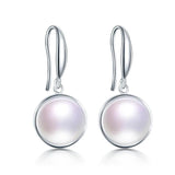 Natural Freshwater 10-11mm Pearl Earrings 925 Sterling Silver Drop Earrings