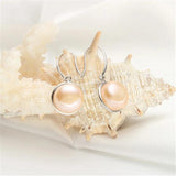 Natural Freshwater 10-11mm Pearl Earrings 925 Sterling Silver Drop Earrings