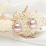 Natural Freshwater 10-11mm Pearl Earrings 925 Sterling Silver Drop Earrings