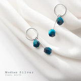 925 Silver Tiger Eye Dangle Earring for Women