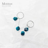 925 Silver Tiger Eye Dangle Earring for Women