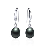 Natural Pearl Drop Earrings 925 Silver Wedding Jewelry