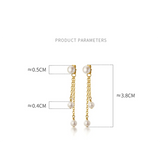 925 Silver Freshwater Pearl Tassel Earrings Women S925 Jewelry