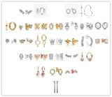 925 Silver Beaded Circle Stud Earrings for Women