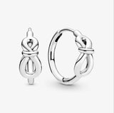 925 Silver Beaded Circle Stud Earrings for Women