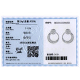 925 Silver Hollow Stud Earrings Zircon Women Hypoallergenic Jewelry