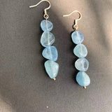 Aquamarine Quartz 925 Silver Earrings Women Jewelry Gift