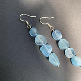 Aquamarine Quartz 925 Silver Earrings Women Jewelry Gift