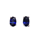 Natural Sri Lankan Sapphire Stud Earrings 3x5MM