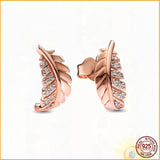 Sparkling Heart Stud Earrings 925 Silver Women Boutique Anniversary