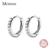 925 Sterling Silver CZ Tiny Hoop Earrings Classic Fine Jewelry