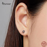 925 Silver Snowflake Ear Studs for Women Romantic Dating Earrings