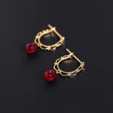 Drop-shaped Cut Face Craft Earrings Retro Charm Silver Jewelry