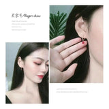 Drop-shaped Cut Face Craft Earrings Retro Charm Silver Jewelry