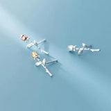 Rose Flower Stud Earring 925 Sterling Silver Women Ear Pin Jewelry