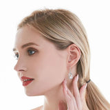 Freshwater Pearl Drop Earrings 925 Sterling Silver Anti Allergy DIY Cage Jewelry