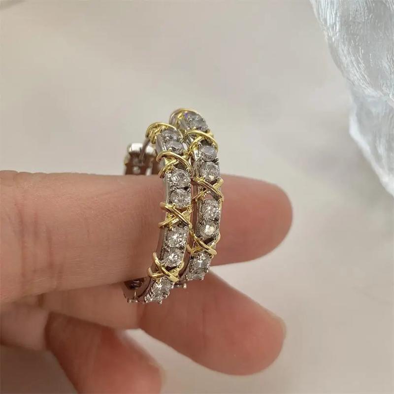925 Silver Earring AAAAA Zircon CZ Wedding Jewelry For Women