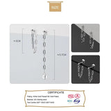 Trustdavis 925 Silver Chain Links Stud Earrings Wedding Jewelry
