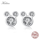 Kaletine Mickey Stud Earrings CZ Dazzling Jackets for Women