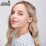 925 Silver Earrings Red Purple Clear Zircon Stud Jewelry BE84-W