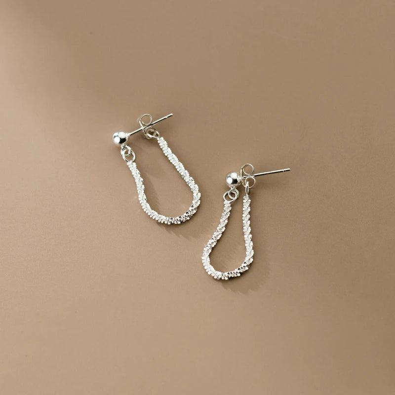 925 Silver Sparkling Ear Studs Wedding Jewelry