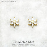 Flower Stud Earrings in 925 Sterling Silver