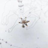 Flower Stud Earrings in 925 Sterling Silver