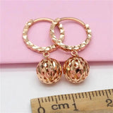 14K Rose Round Hollow Out Dinner Party Jewelry Gift