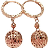 14K Rose Round Hollow Out Dinner Party Jewelry Gift
