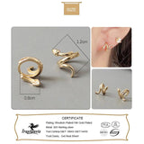 TrustDavis 925 Silver Snake Charm Hoop Earring Wedding Jewelry