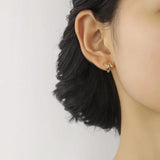 TrustDavis 925 Silver Snake Charm Hoop Earring Wedding Jewelry