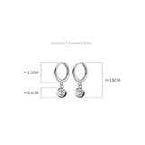 925 Silver Crystal Zircon Tassel Earrings for Women