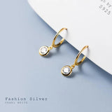 925 Silver Crystal Zircon Tassel Earrings for Women