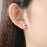 925 Silver Red Ladybug Stud Earrings for Kids