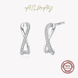 925 Silver Infinite Love Zircon Stud Earrings