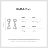 925 Silver Infinite Love Zircon Stud Earrings