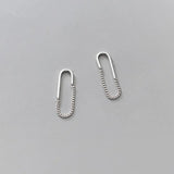 925 Silver Baroque Chain Tassel Stud Earrings for Women