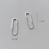 925 Silver Baroque Chain Tassel Stud Earrings for Women