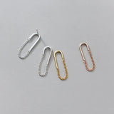 925 Silver Baroque Chain Tassel Stud Earrings for Women