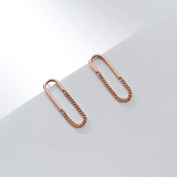 925 Silver Baroque Chain Tassel Stud Earrings for Women