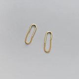 925 Silver Baroque Chain Tassel Stud Earrings for Women