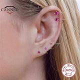 6Pcs Zircon 925 Sterling Silver Stud Earrings for Women Piercing Earings