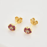 925 Silver Flower Stud Earring Piercing Punk Wedding Clips
