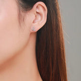 Genuine 925 Silver Snake Stud Earrings Women Party Jewelry Brincos