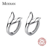 Fox Tail Hoop Earrings 925 Sterling Silver Mermaid Jewelry Female Charm