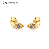 925 Silver Stud Earring Zircon CZ Piercing Fine Jewelry Punk